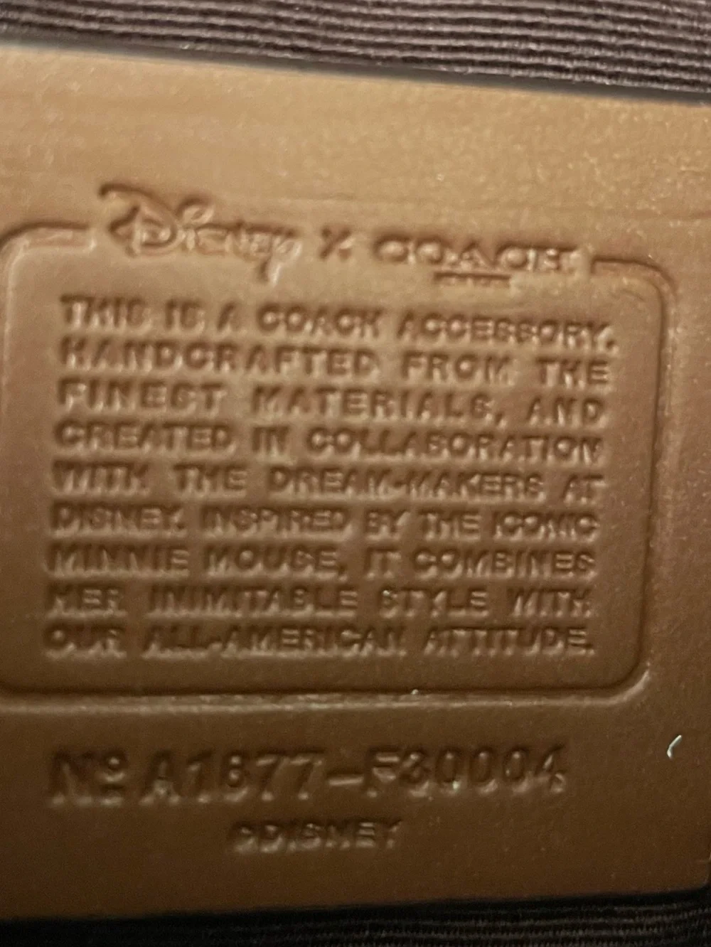 Disney x coach Mickey/minnie signature corner zip wristlet white leather pre own